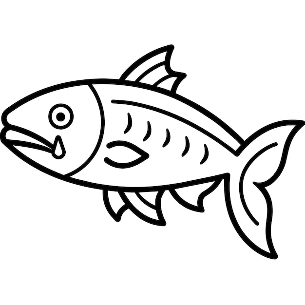 Anchovies fish cries icon vector illustration