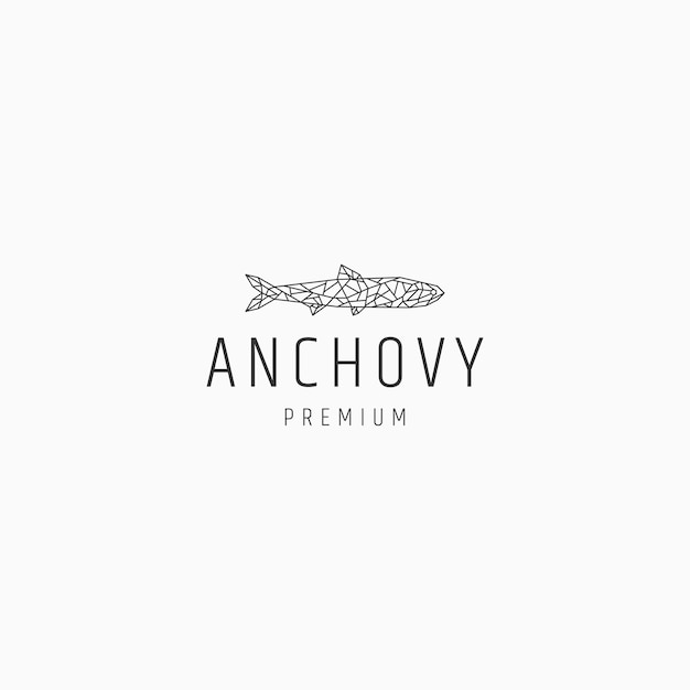 Vector anchovy logo icon design template