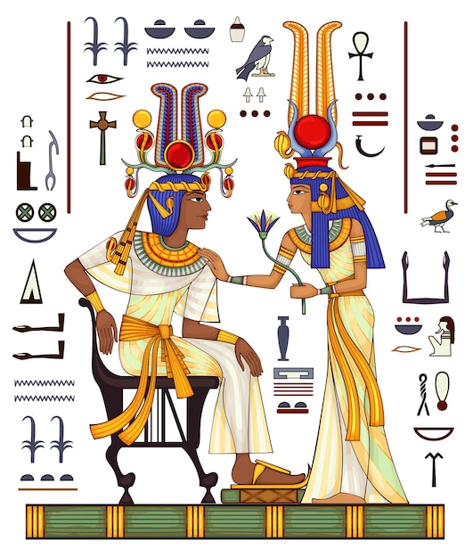 Ancient egypt backgroundEgyptian hieroglyph and symbol