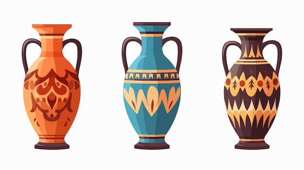 Ancient Greek Amphora Vase Cartoon Icon