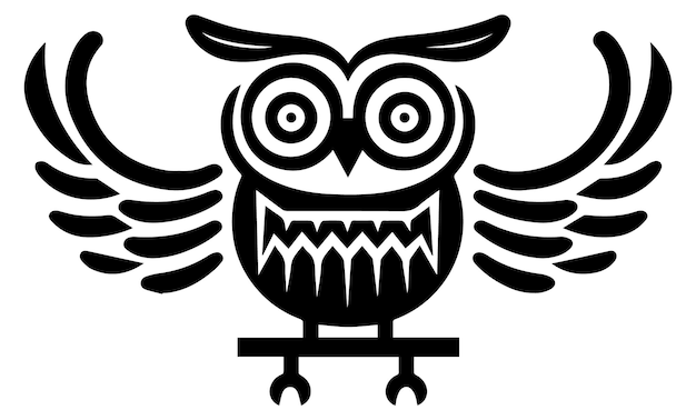 Ancient Greek Owl vector illustration