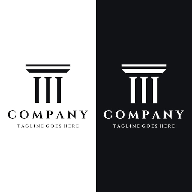 Ancient greek pillar or column building logo template design Logos for business lawyers legal justice and building architects