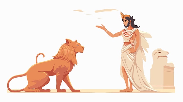 Vector ancient greek style vector illustration with mythical theme