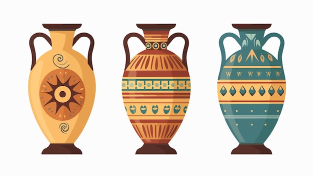 Ancient Greek Vase Ceramic Amphora Cartoon Icon