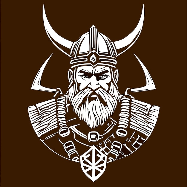 Vector ancient norse warrior with axe