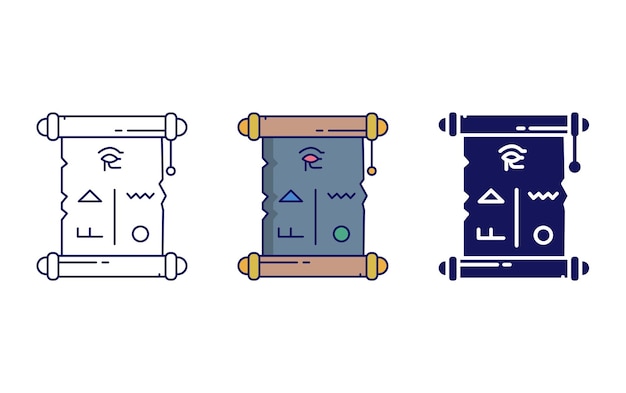 Ancient Scroll vector icon