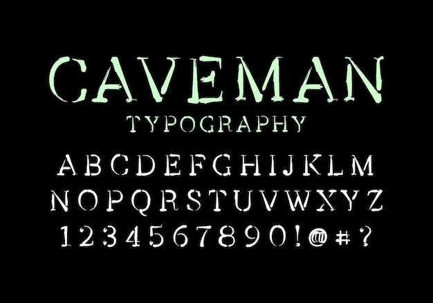 Ancient style abstract font Vector fonts for typography titles logos and more