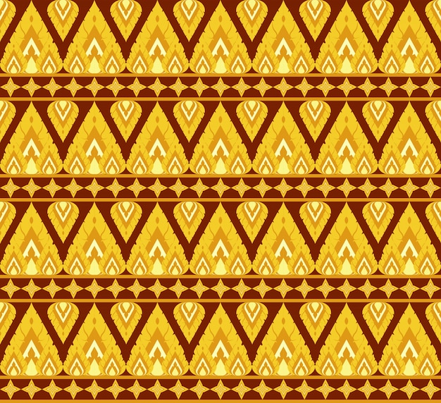  Ancient Thai style ornamental seamless pattern