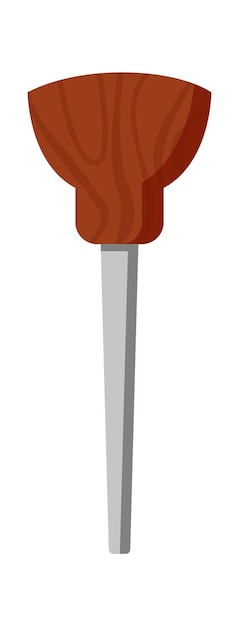 Ancient torch stand Vector illustration