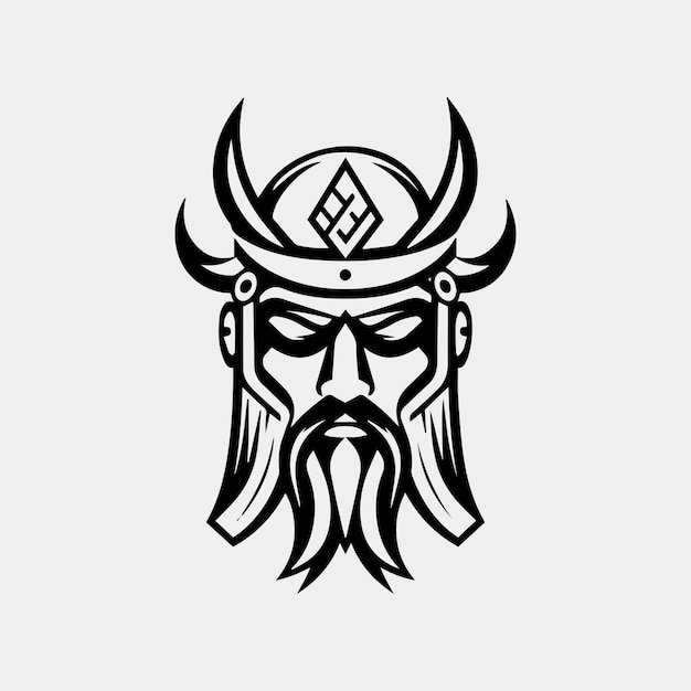 Ancient viking head for mascot vector design