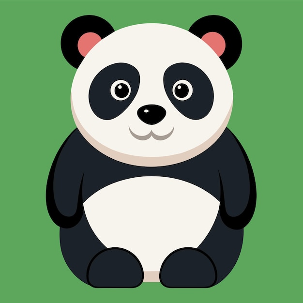 anda panda bears mascot pet cartoon pretty cute draw Character vector illustration