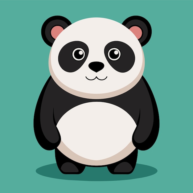 anda panda bears mascot pet cartoon pretty cute draw Character vector illustration