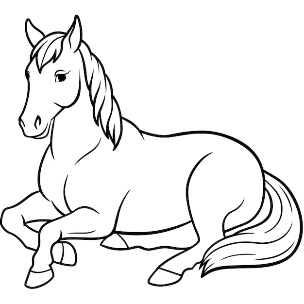 Andalusian Horse rests icon vector illustration