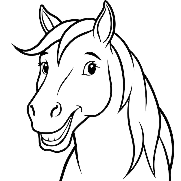 Andalusian Horse smiles icon vector illustration