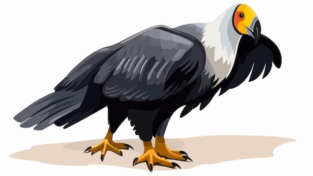 Vector andean condor bird icon isolated flat vector