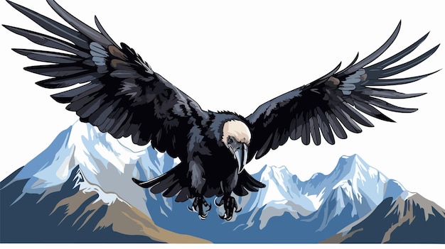 Vector andean condor cartoon vector illustration for creative projects