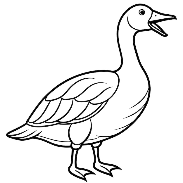 Andean Goose speaks icon vector illustration