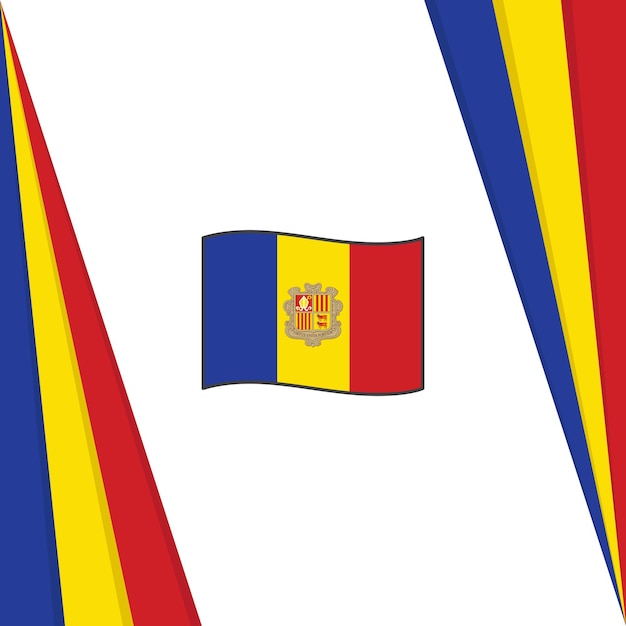 Andorra Flag Abstract Background Design Template Andorra Independence Day Banner Social Media Post Andorra Flag