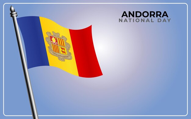 Andorra Flag Background  Vector Illustration