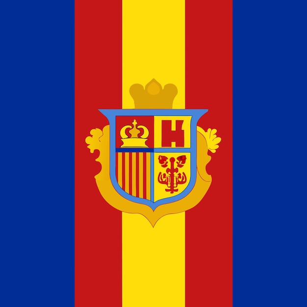 Andorra flag illustration on white background