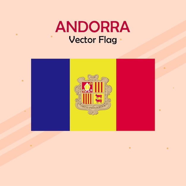 Vector andorra vector flag lines and stock