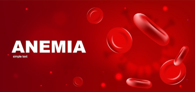 Anemia realistic banner template