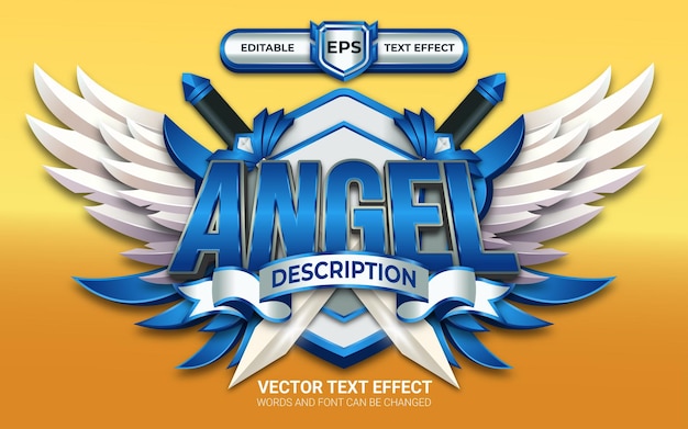 Angel Badge with Editable Text Effect