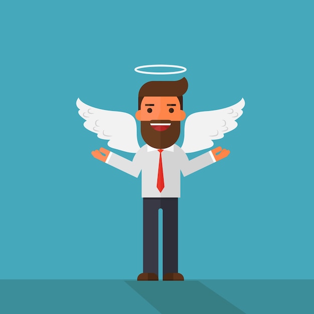 Angel businessman character