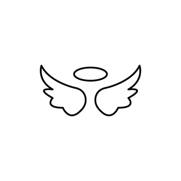 Vector angel icon isolated on white background