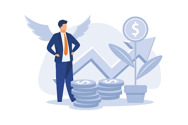 Angel investor illustration exclusive design inspiration