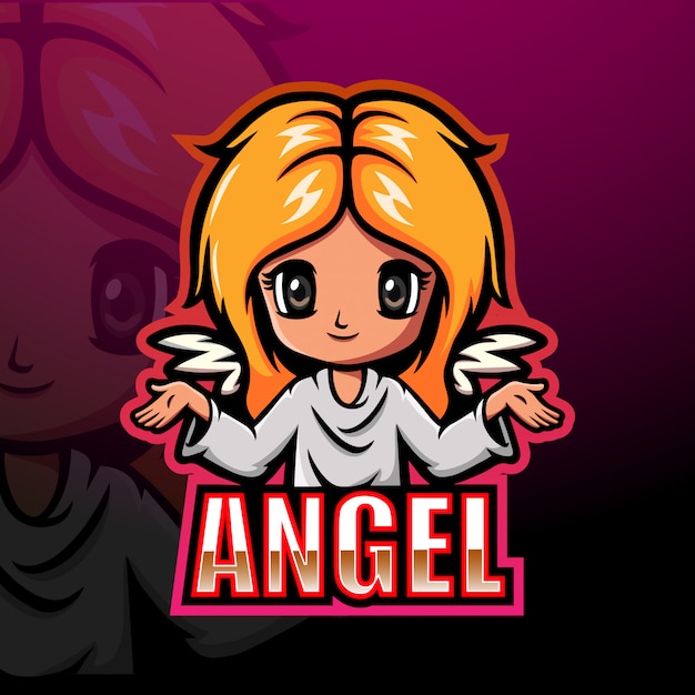 Angel mascot esport illustration