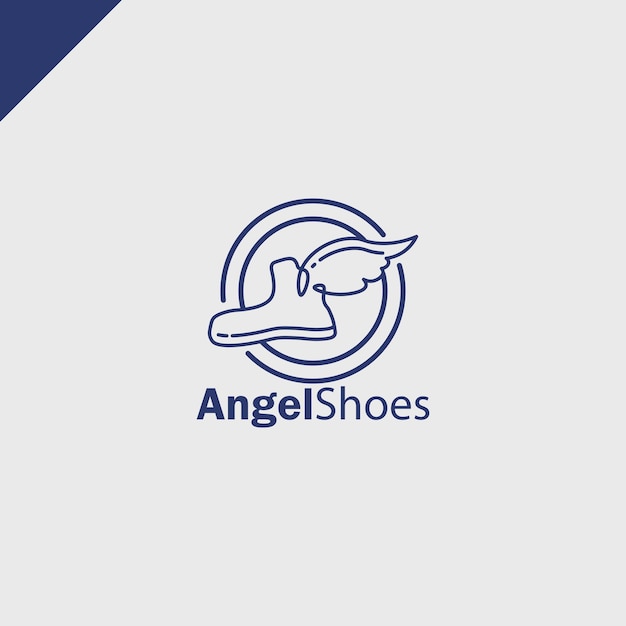 angel shoes brand logo minimalist vector