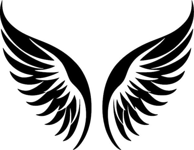 Angel Wings High Quality Vector Logo Vector illustration ideal for Tshirt graphic