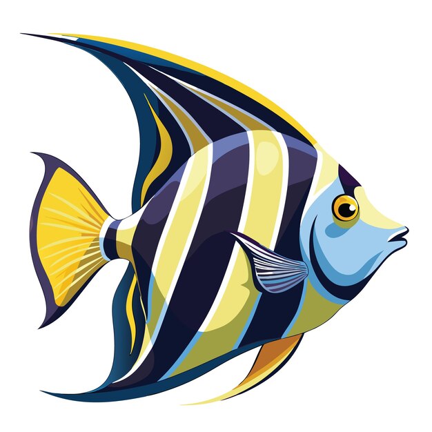 Vector angelfish colorful vector design