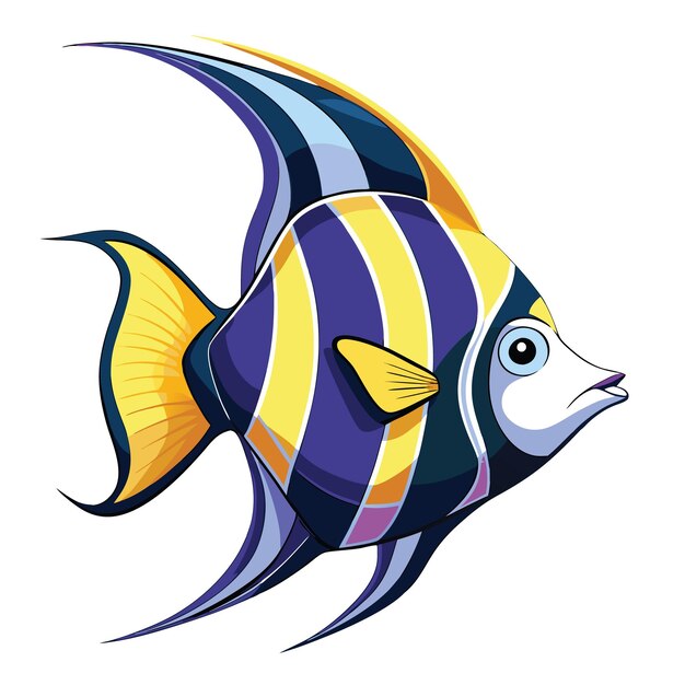 Vector angelfish colorful vector design