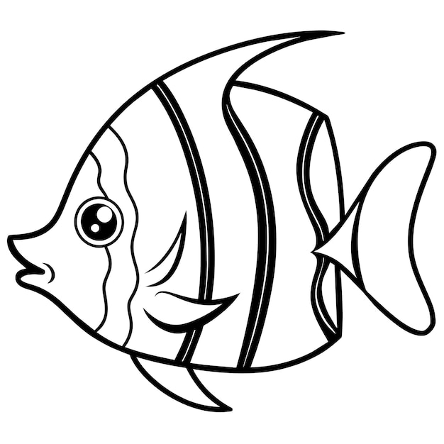 Angelfish fish cries icon vector illustration