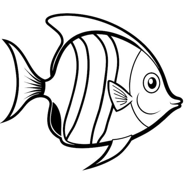 Angelfish fish speaks icon vector illustration