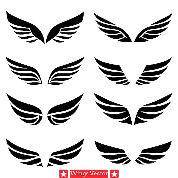 Angelic Aura Versatile Vector Wings Collection for Designers