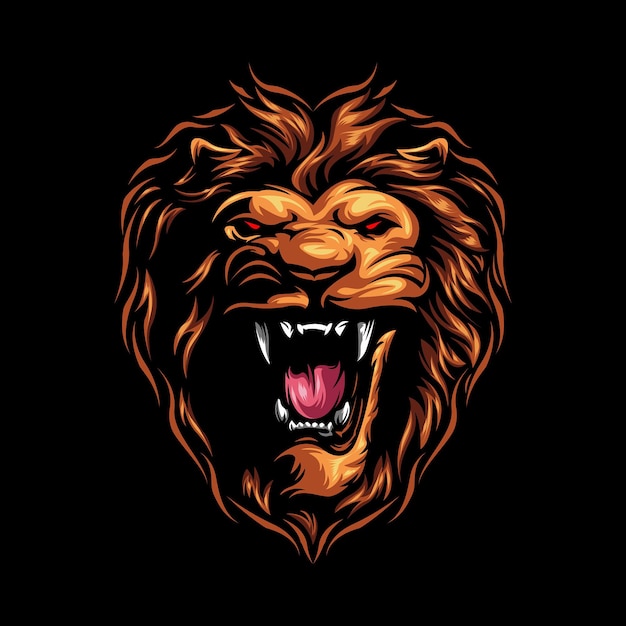 Anggry lion illustration