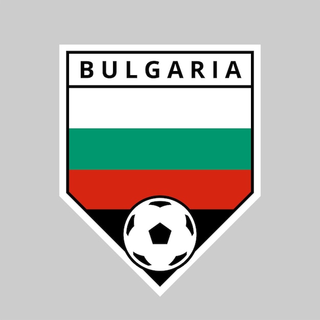 Angled Shield Football Team Badge of Bulgaria