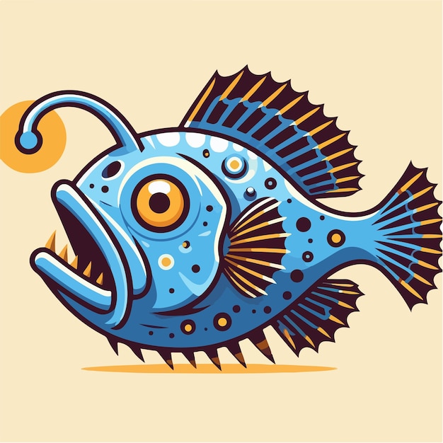 anglerfish vector illustration