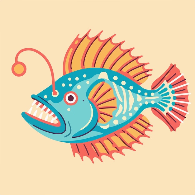 anglerfish vector illustration