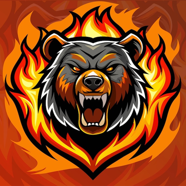 angry bear macot logo