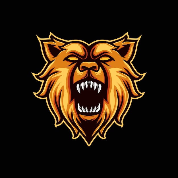 angry bear mascot logo