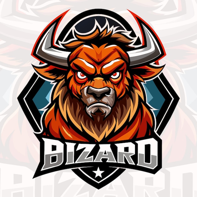 Angry bull mascot logo