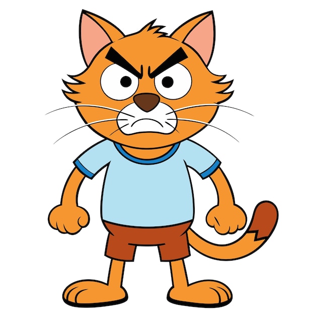 Angry Cat Vector Design