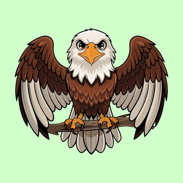 An Angry Eagle Bird Cartoon Color Illustration Clip Art