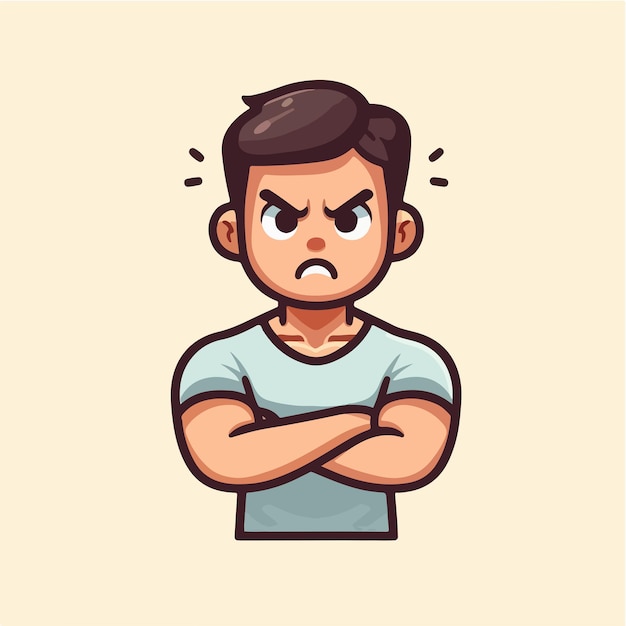 Vector angry expression clip art