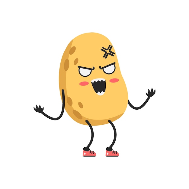 Angry Potato Illustration