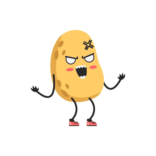 Angry Potato Sticker